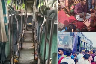 Bus caught fire after coming in contact with an 11 KV wire, 6 Dead