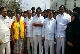 tdp protest at lepakshi lands