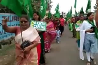 farmers rally singing Jesus songs in guntur district