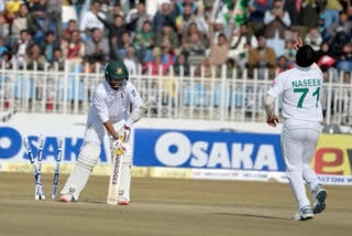 pak vs ban 1st test naseem shah becomes youngest cricketer to claim test hat-trick