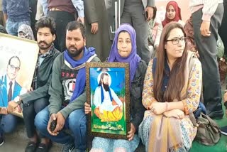 martyr memorial in Jaipur, शहीद स्मारक पर अनिश्चितकालीन धरना