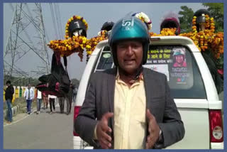 Helmet Man made people aware of road safety in a unique way