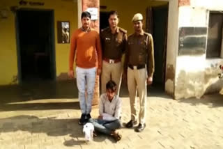 One arrested with desi kattas and cartridges