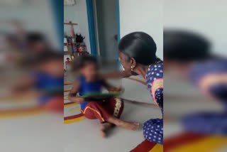 Anganwadi helper assult on a little Child