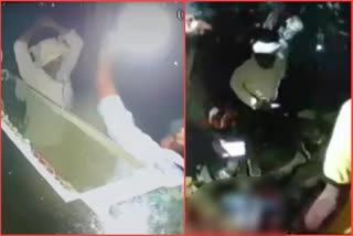 live murder in mysore: brutal murder scene captured in CCtv