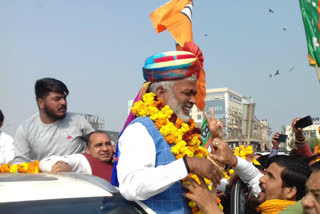 BJP UP state president swatantra dev singh at  noida gate in ghaziabad