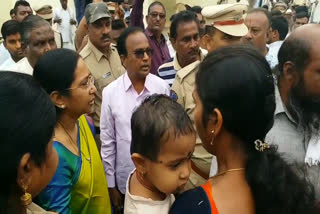 Member of the Child Rights Commission visited the victims Bhainsa riots in nirmal district