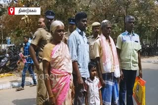 dindigul a farmer tries self immolation with family in collectorate office