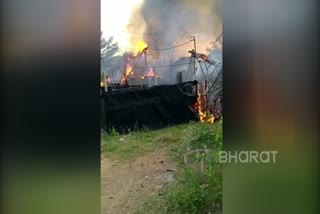 Hut fire accident thiruvallur