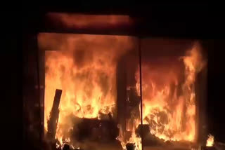 fire breaks out at furniture shop
