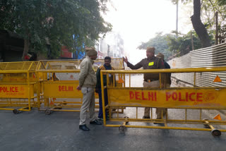 tight security at maharani bagh counting center for delhi election