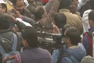 Celebrations at Aam Aadmi Party office in Delhi