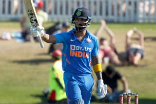 ind vs nz 3rd odi : KL Rahul hits century at mount Maunganui