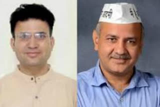 manish sisodia is trailing behind ravi negi from patparganj vidhansabha