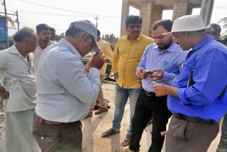 A team of scientists visit the landslide areas in Naragunda