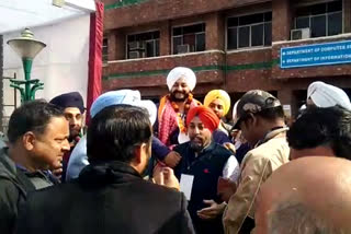 AAP candidate Jarnail Singh celebrates victory from Tilak Nagar assembly