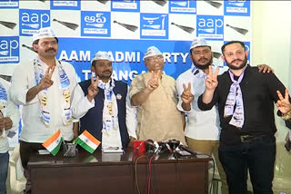 Delhi AAP Victory Celebration in Hyderabad