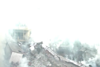 Building collapses after fire breaks out in Jammu's Talan Tillo