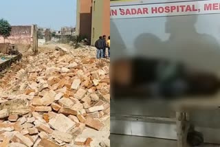 one laborer dies after falling on wall in PMCH dhanbad