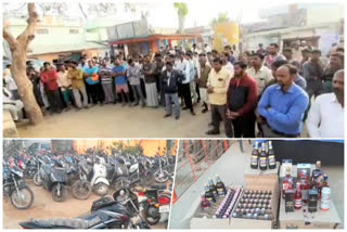 83 motorcycles, Rs 13,000 liquor seized at nirmal district