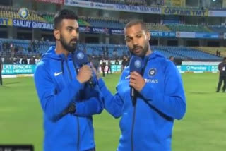 Dhawan prizes to KL Rahul