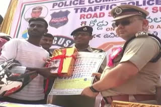 Polices Awareness on road accidents for Motorists in Nizamabad district