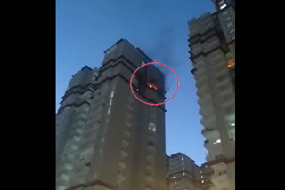 Control in fire on top floor of Samrudhi Grand Avenue in greater noida