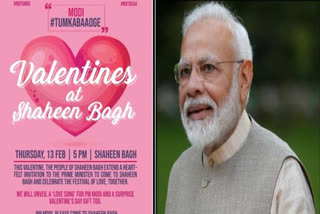 alentine's Day celebrated for PM in Shaheen Bagh