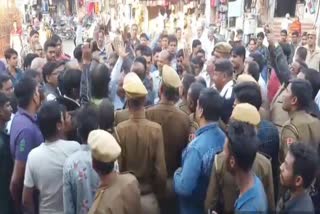 protest in Ratangarh, Ratangarh news, चूरू न्यूज, राजस्थान न्यूज