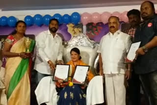 badminton player usha sri felicitation function at visaka