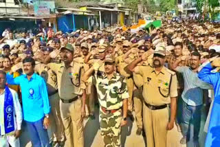 mandamarri police tribute to Pulwama Martyrs in mancherial district