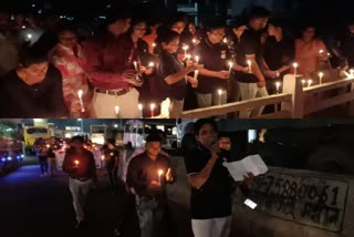 Tribute to martyrs by taking out candle rally