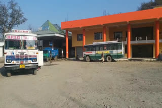 Paonta sahib bus stand construction work stopped