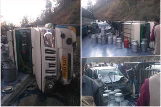 Car and jeep collide in Rampur