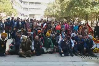 protest in chandigarh, punjab mysterious service union