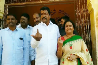 MLC who came and voted with wife at medak