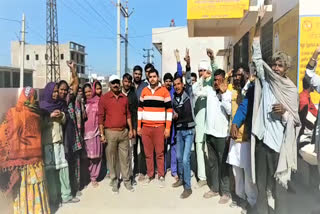 Demonstration in hanumangarh, आंदोलन की चेतावनी