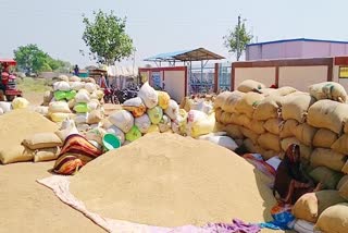 Farmers upset due to negligence in paddy purchase center in bemetara