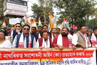 Assam prodesh congress protest against CAA at Tezpur