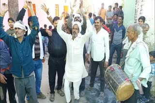 VD Sharma becomes state president, Villagers dance to the beat of drums