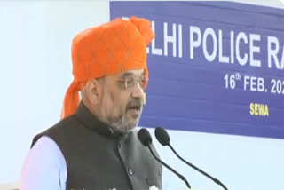 home minister amit shah at the 73rd raising day of delhi police