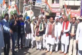 Congress protest against BJP in Sirsa