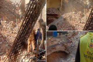 A house collapses in CR Park two persons feared trapped under the debris