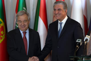 Antonio Guterres and Shah Mahmood Qureshi