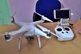 Wedding drone camera entered in forest department office