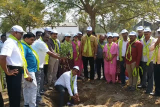 INDUSTRIALIST PALTING TREES FOR KCR BIRTH DAY