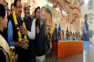 brahm singh tanwar organise BJP worker thanksgiving ceremony in chhatarpur delhi