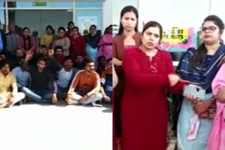 parents protested against school administation in baddi