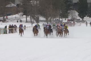 White Turf horse racing on ice series - in Switzerland