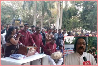 Street play in the de-addiction campaign at Keshav Park in Sarojninagar